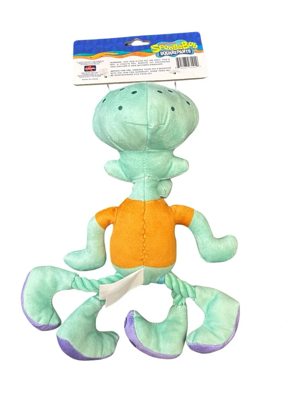 SpongeBob Dog Toy Lot Plush Squeaker Rope Tug Treat Dispenser Gary Squidward New